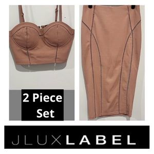•2 piece Set•JLUXLABEL Midi Skirt Set
